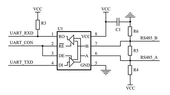 rs422rs485通信接口原理图
