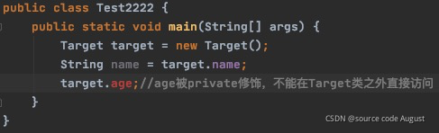 Java类的私有属性和封装的理解_假设在java中,定义user类,私有属性,公有的方法对私有属性取赋值。类demo2在main方法中-CSDN博客