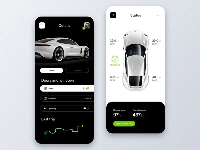 Vehicle Status Control App by Stan Kirilov