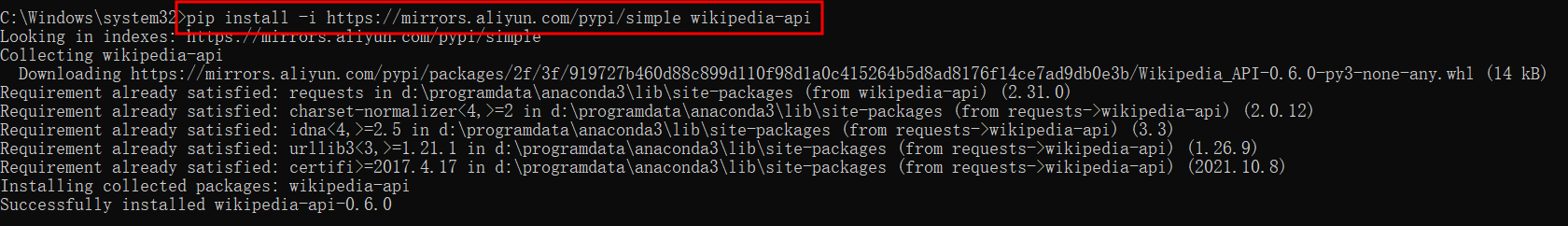 Py之wikipedia-api：wikipedia-api的简介、安装、使用方法之详细攻略