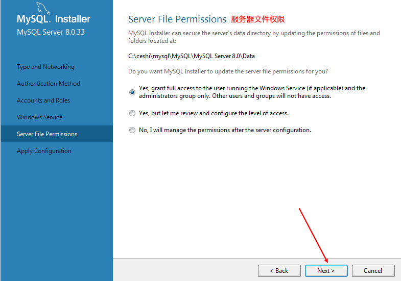 server File Permission 