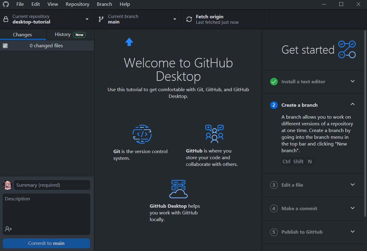 github desktop tutorial