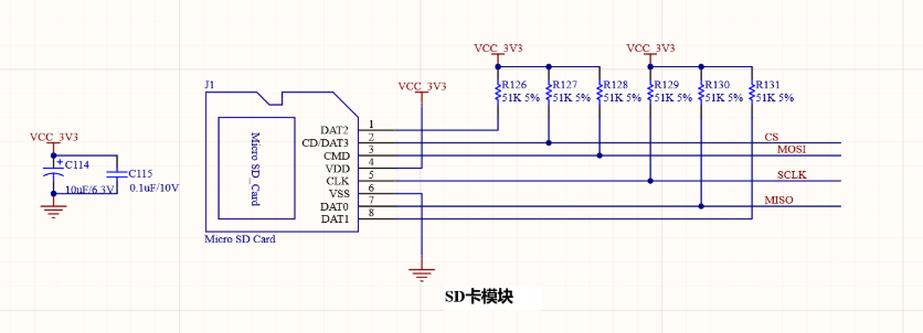 使用altium designer 绘制原理图并且使用stm32f103完成对sd卡的数据