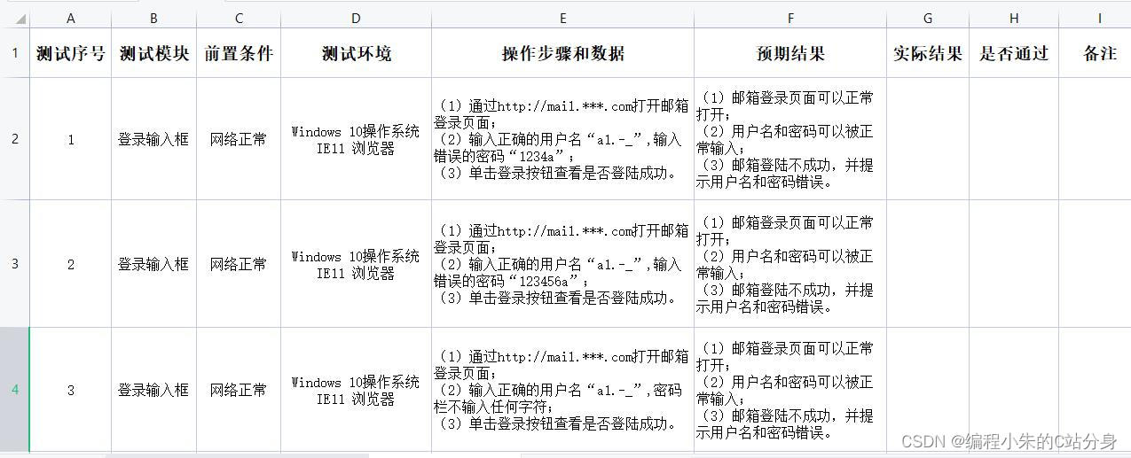 [实战篇]关于QQ邮箱登录之测试用例