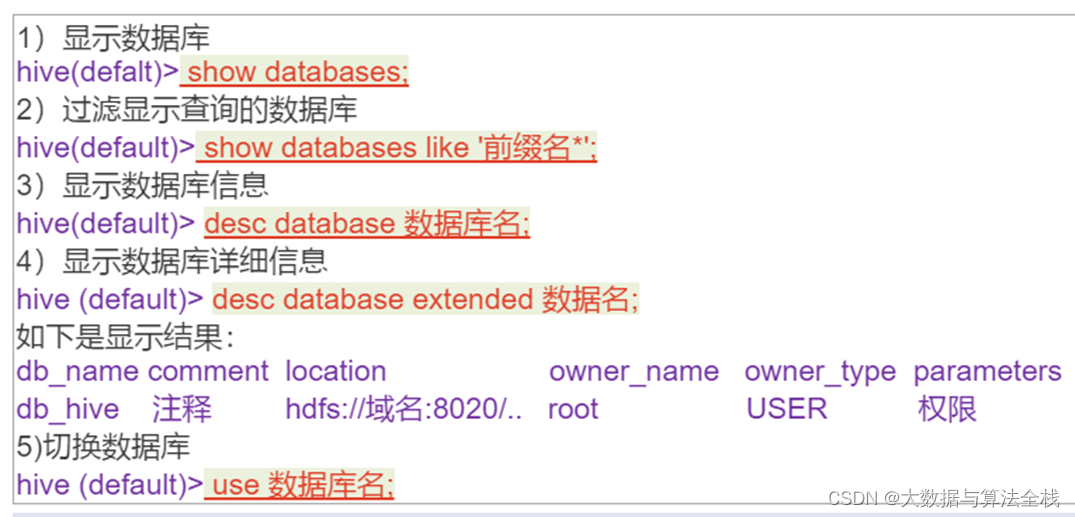 hiveDDL基础语法_hive ddl语法CSDN博客