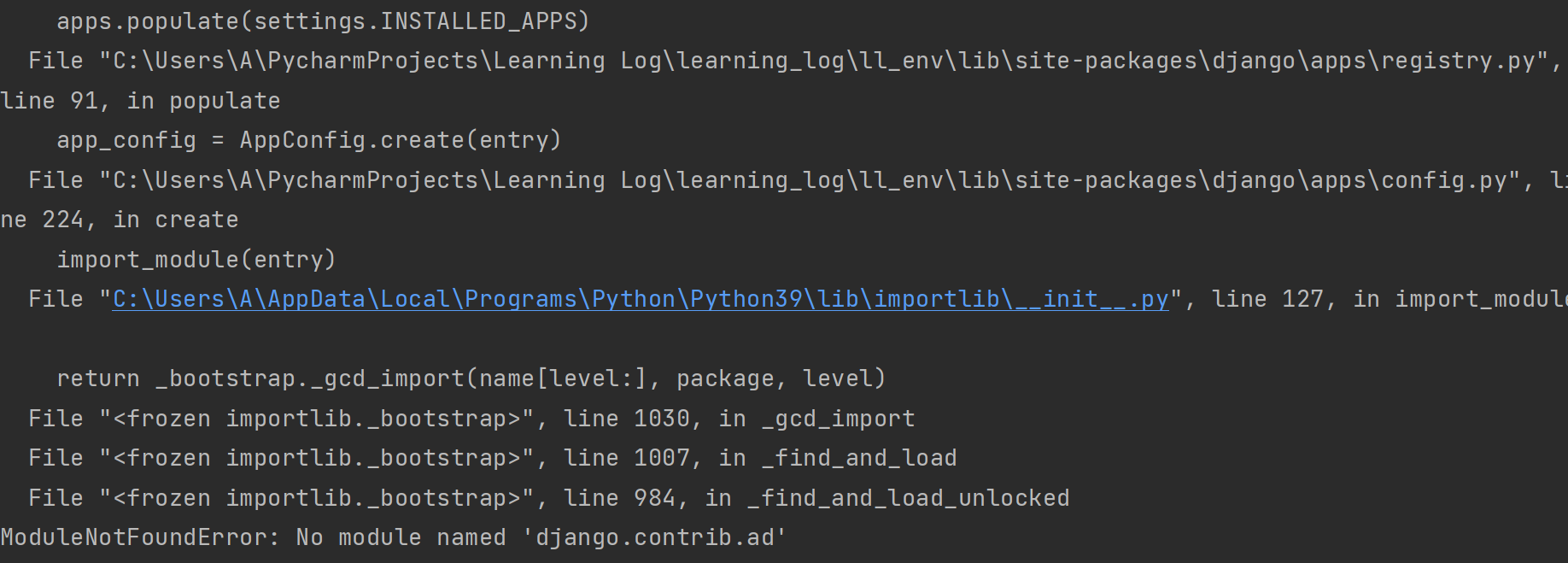 Django.core.exceptions.ImproperlyConfigured: Application Labels Aren‘t ...