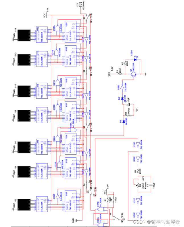基于Multisim的电子钟仿真_基于multisim的数字钟设计与仿真-CSDN博客
