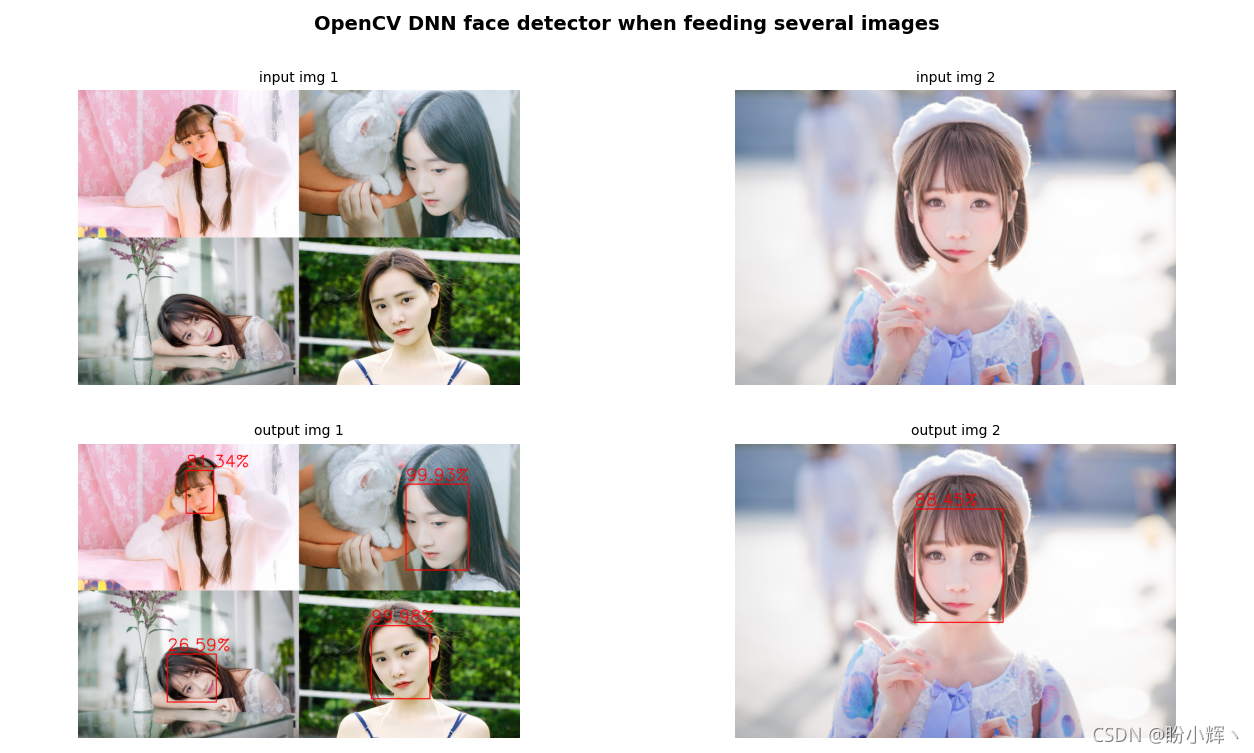 OpenCV DNN 人脸检测器