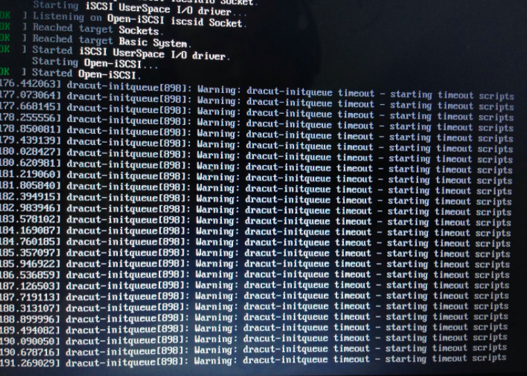 Installing Or Restarting The CentOS System Encountered The Dracut ...