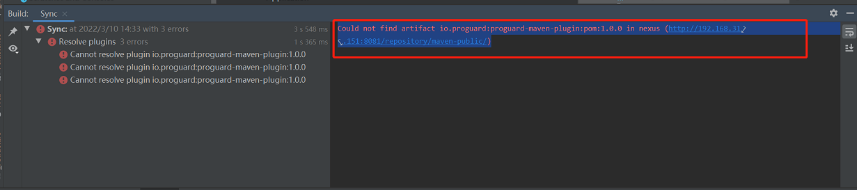 Could not find artifact org.springframework:spring-core:jar:3.1.0.M2 in ...