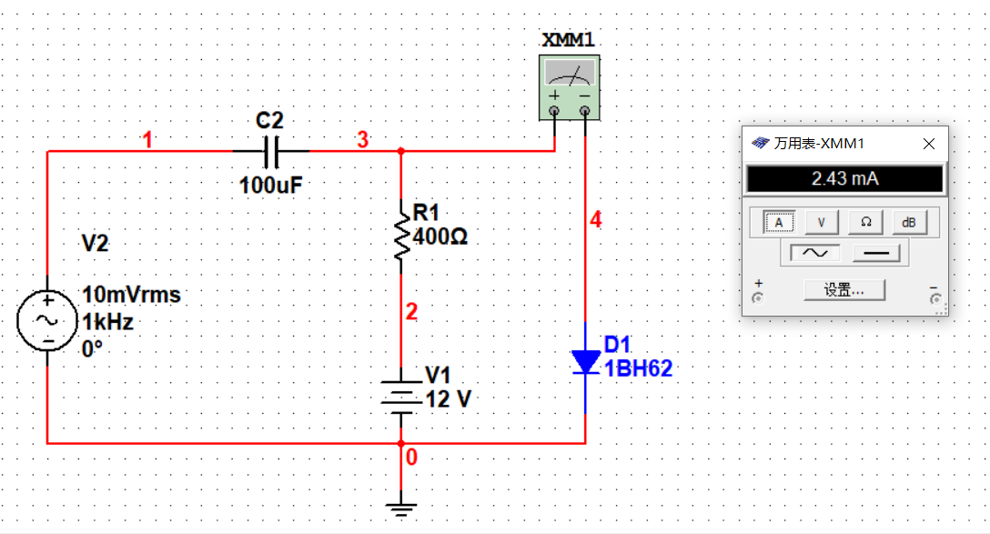 1.测量Diode在R变化时的直流电压和交流电流的变化_xmm1是什么器件CSDN博客