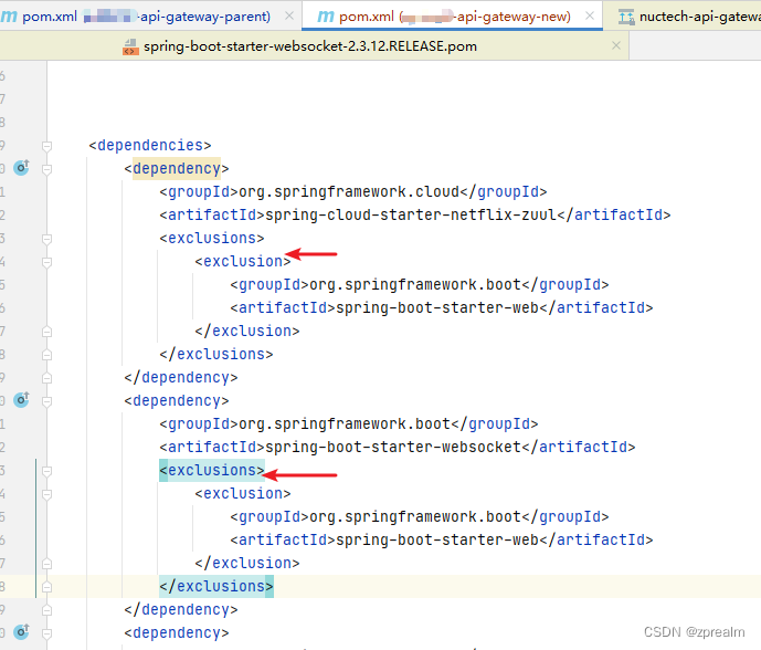 gateway整合springboot jar包冲突，Please set spring.main.web-application-type=reactive or remove spring-boo