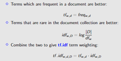 tf.idf是tfw ,d · idfw ,D
