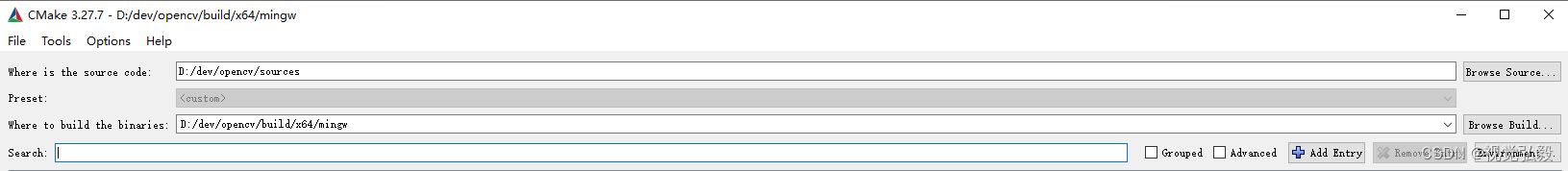 win10使用mingw安装OpenCV4.8