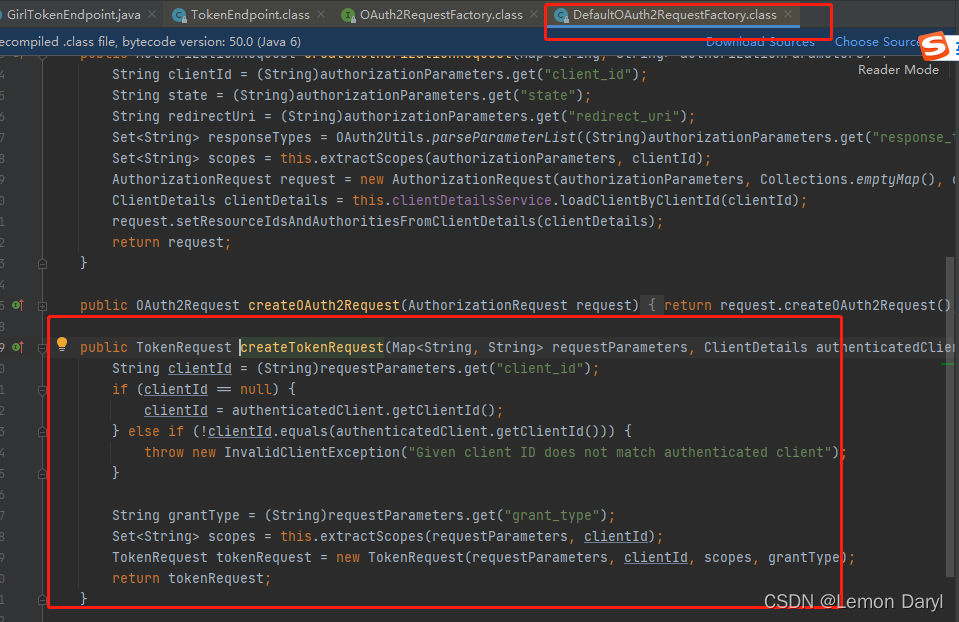 createTokenRequest方法