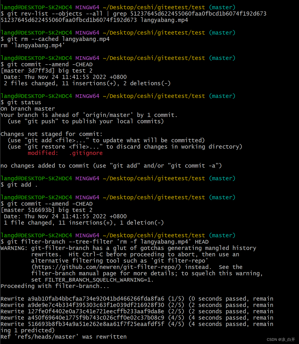 git add remote and push. behind master branch