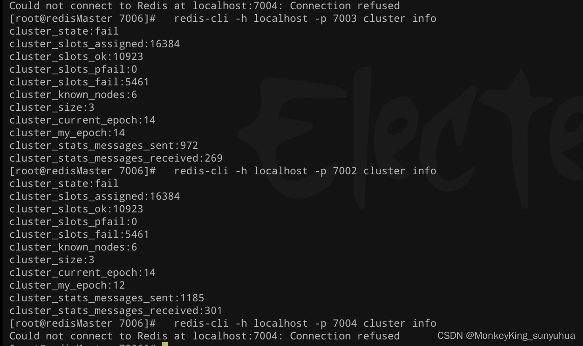 redis 6个节点（3主3从），始终一个节点不能启动