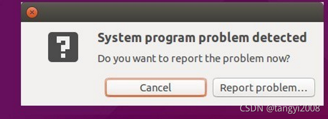 system program problem detected