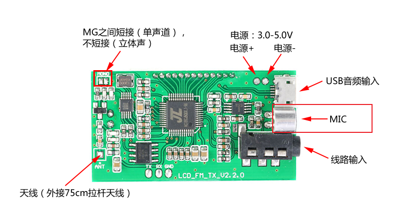 十分钟快速DIY简易FM电台和收音机