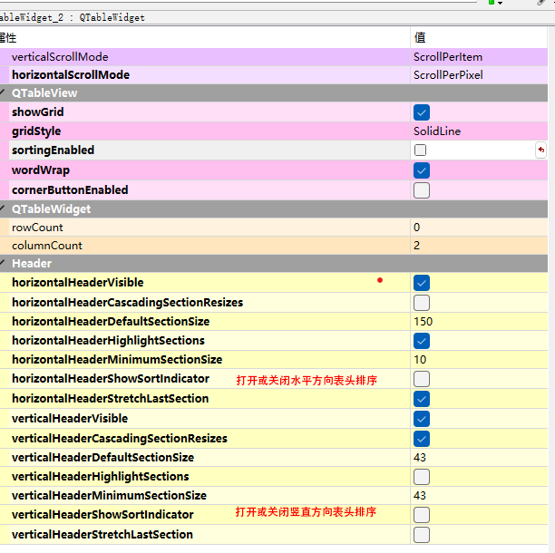 pyqt QTableWidget QtableView header一些基本属性设置CSDN博客