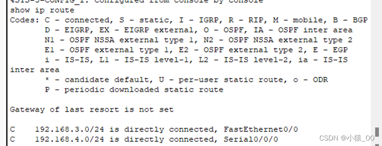 show ip route