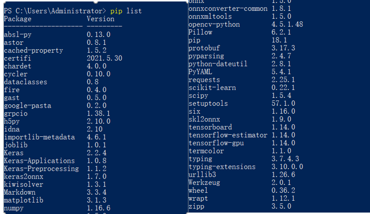 ▲ 图6.5 Python3.6图像识别所需库