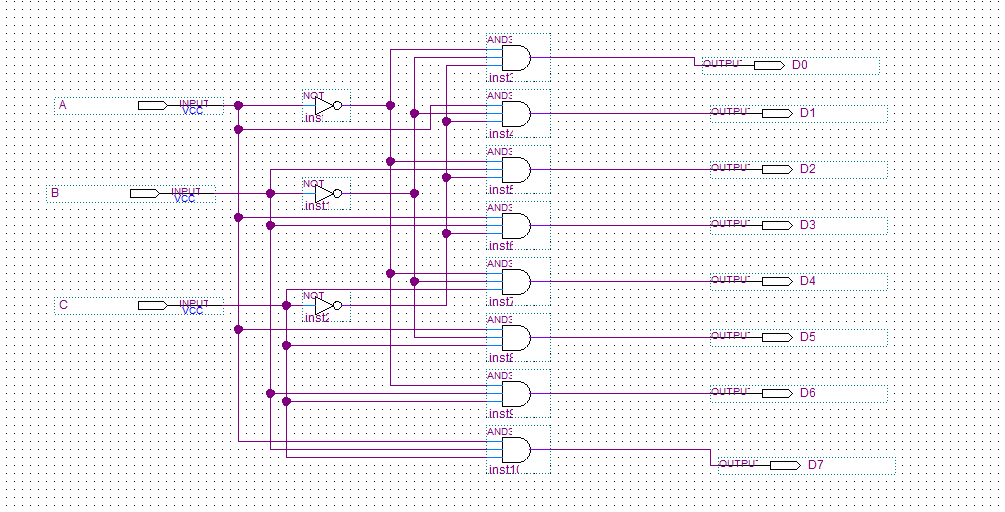 3-8译码器电路设计原理图