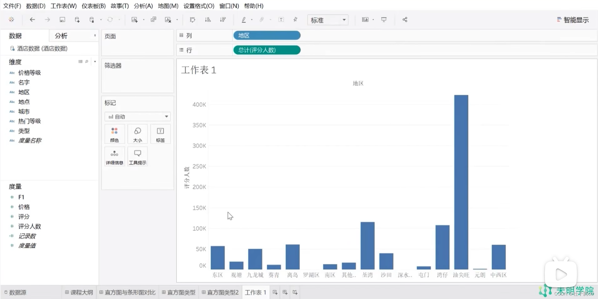 tableau数据可视化|第1节界面介绍