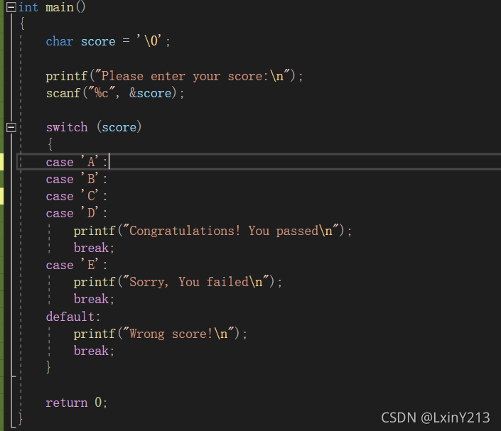 Python成神之路 C语言 选择语句