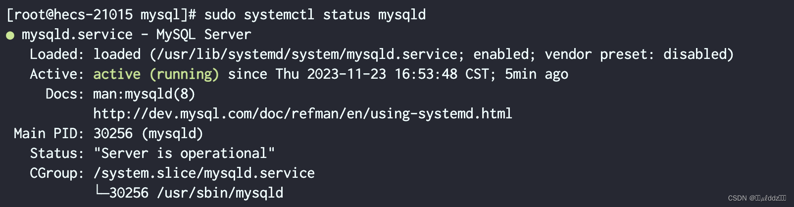 在 CentOS 7 上安装 MySQL 8