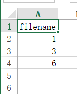 The picture name of the required picture stored in excel