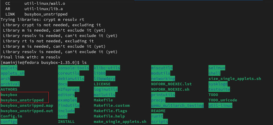 busybox 知：构建