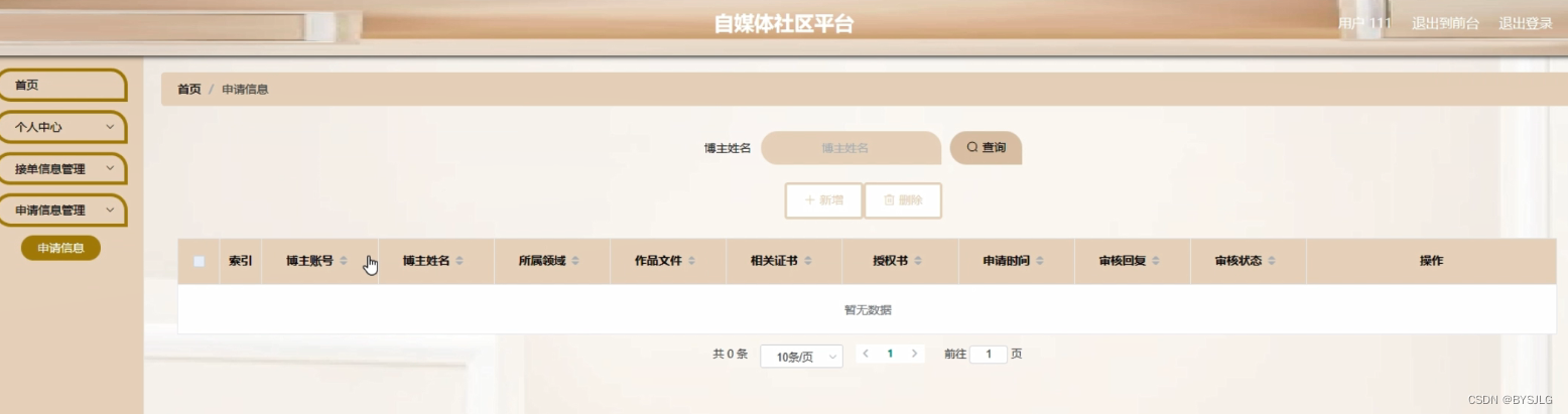 申请信息