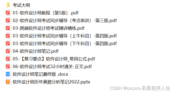 2023备考软考中级-软件设计师资料