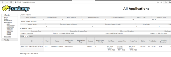 网页显示有MR的进程提交