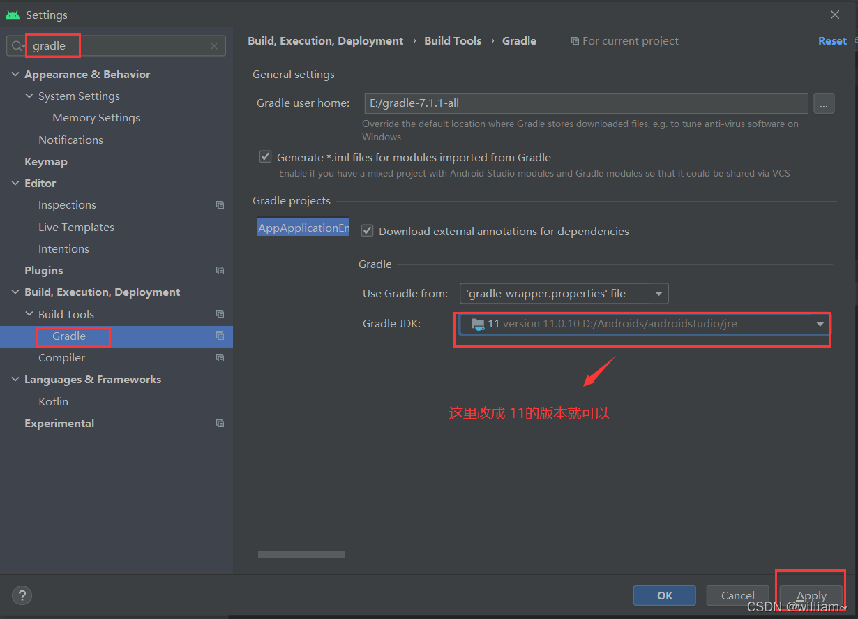 Android Studio Gradle plugin requires Java 11 问题解决_androidstudio 配置 ...