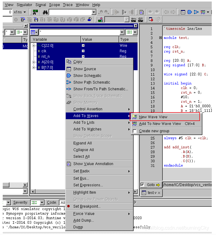 VCS仿真教程(一)：Verilog+波形+Makefile_makefile verilog-CSDN博客
