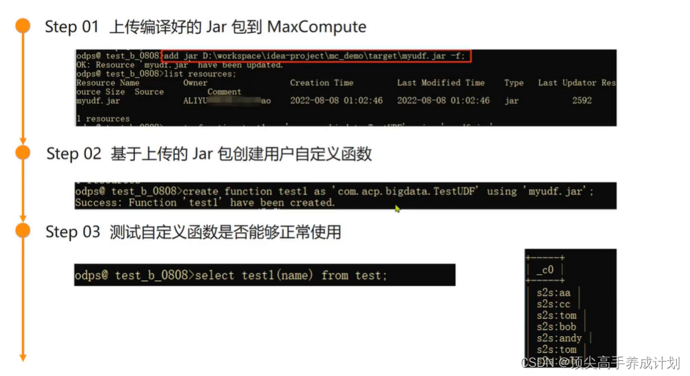 ACP(MaxCompute篇)-MaxCompute自定义函数开发