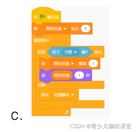 全国青少年信息素养大赛图形化编程初赛·模拟一卷，含答案解析
