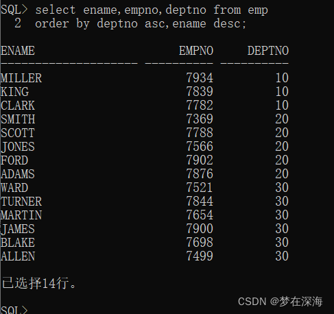 sql查询排序