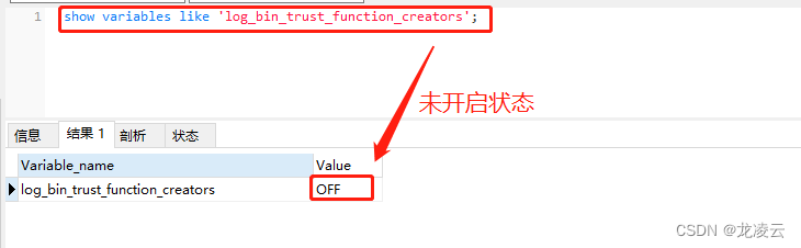 MySQL 创建函数报错 This function has none of DETERMINISTIC, NO SQL, or READS SQL DATA in its declaration