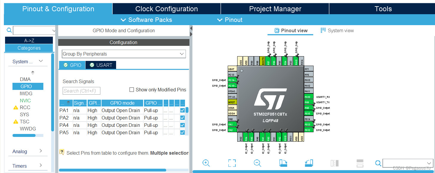 stm32 gpio模拟多路i2c