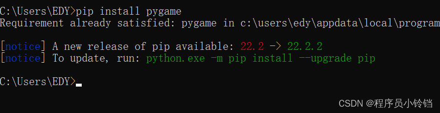 Python中 No module named pygame