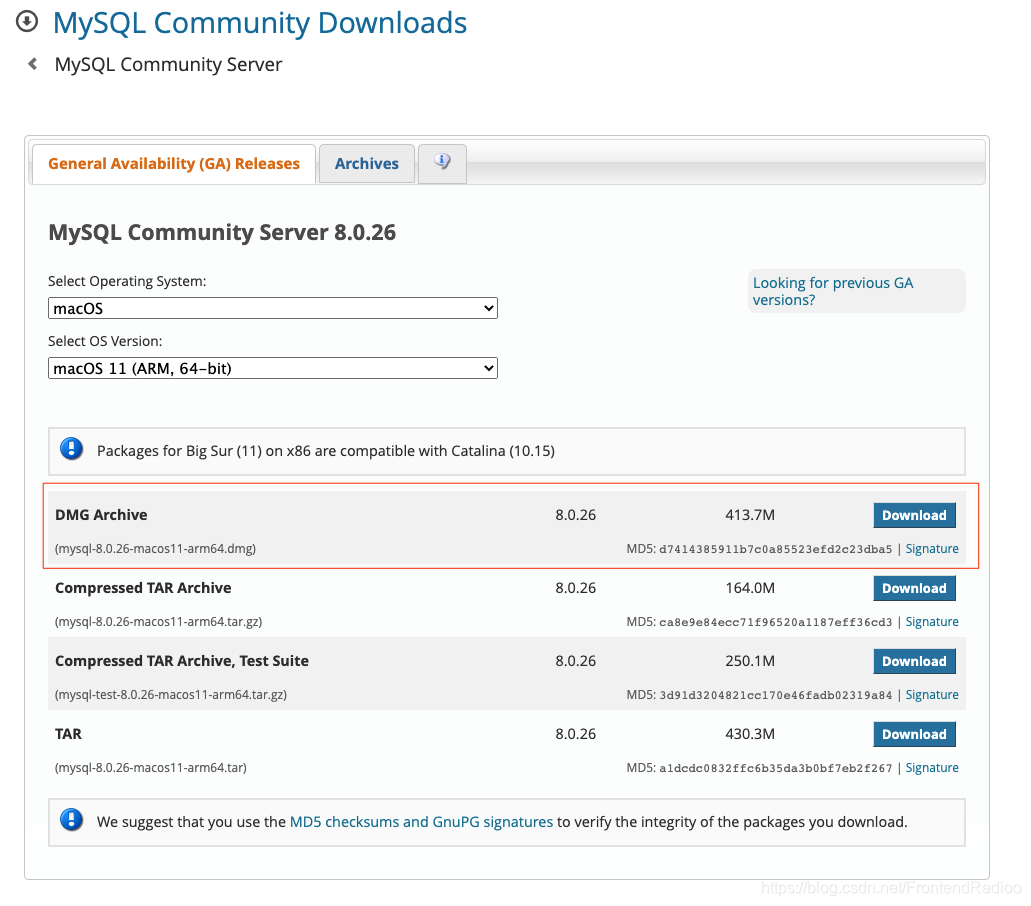 MySQL Community Downloads