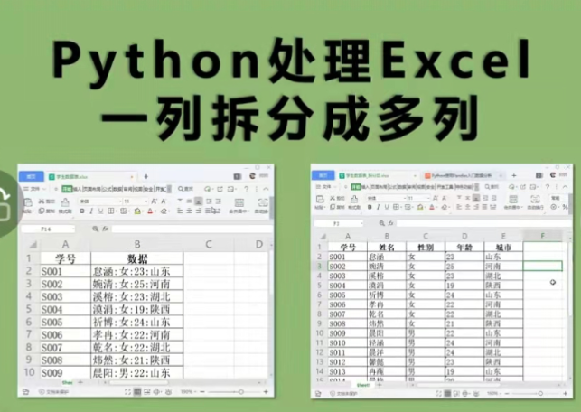 python学习教程32-Excel一列拆分多列_python将表格最后一列数据拆分成多组,其他列不变-CSDN博客