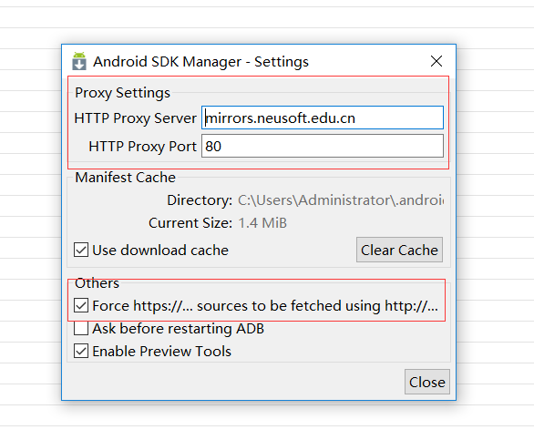 Android SDK Manager设置HTTP Proxy Server代理服务器_proxyserver安卓版-CSDN博客