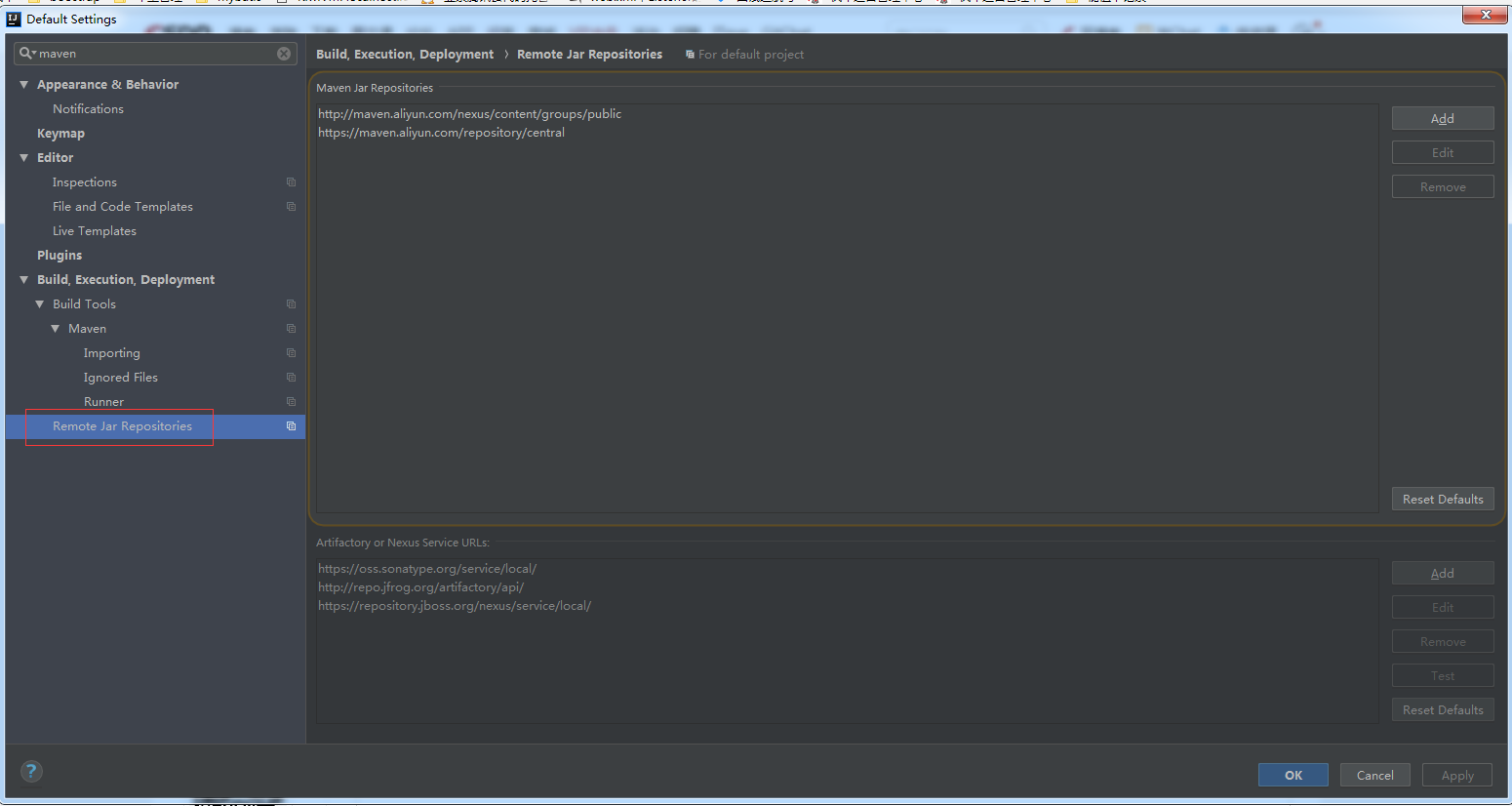 IDEA 设置远程仓库_remote jar repositoriesCSDN博客