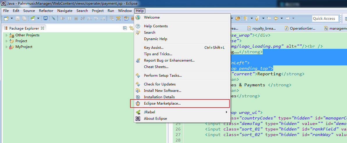 configure jrebel in eclipse