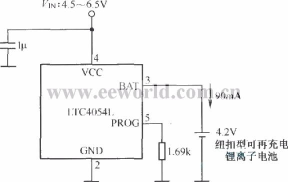 电路设计实例（纽扣型可再充电锂离子电池充电电路）