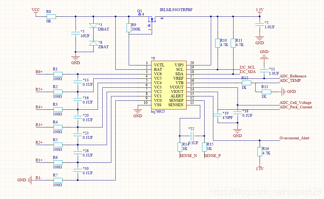 bq76925 INA169 电池电压电流采集电路设计- 代码天地